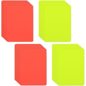 20 Pcs Football Red and Yellow Card Sports Football Referee Red and Yellow Card Set Soccer Warning and Ejection Cards