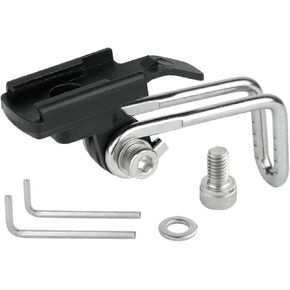 Center Fork Bicycle Headlight Bracket Clamp LED Lamps Stand Accessories Handlebar Bike Flashlight Holder for Road Bikes Riding Outdoor, B03B04