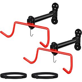 Jonkehai Bike Wall Mount 2PACK Bike Rack Garage Bike Wall Hanger Bike Wall Hook Bike Storage Rack for Indoor Storage Bike Horizontal Rack Bicycle Wall Mount Bicycle Wall Rack