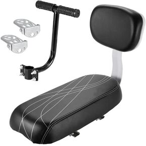 Hovico Bicycle Rear Seat Cushion Armrest Footrest Set, Bike Back Seat Child Safety Cushion,Including Cushion and Backrest Cycling Parts