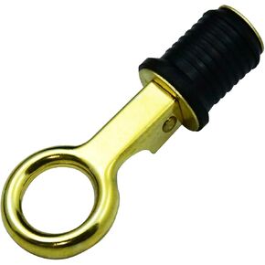 Brass Snap Handle Drain Plug for Ø1 and Ø1-1/4 Tube, Boat Plugs, Jon Boat Drain Plug, Boat Hull Drain Plug, Drain Plugs for Boats, Live Well Drain Plug, Drift Boat Accessories