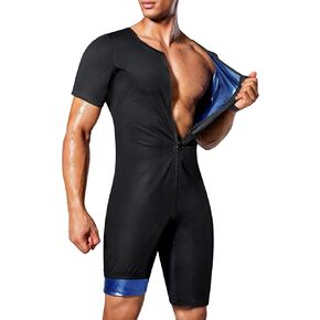 Junlan Sauna Suit for Men Full Body Waist Trainer Sauna Shirt for Working Out