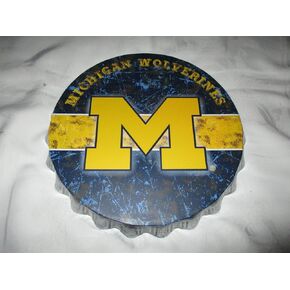 FOCO Michigan Wolverines NCAA Bottle Cap Wall Sign