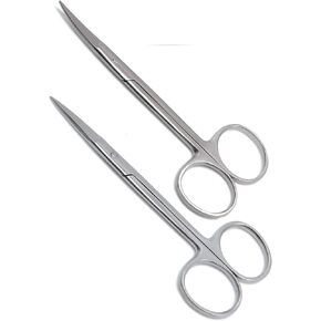 Set of 2 Pcs Iris Micro Dissecting Lab Scissors 4.5" Stainless Steel