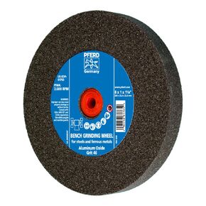 PFERD Bench Grinding Wheel Universal Type | 8x1x1-1/4 inch, vitrified Bond, Regular Aluminum Oxide, grit Size 46 | 61765 - for Universal use in in The Workshop, Included bushings 1 inch