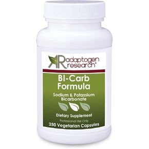Sodium Bicarbonate & Potassium Bicarbonate Capsules - Bi-Carb Formula | 250 Vegetarian Capsules