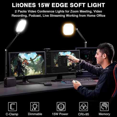LitONES Video Conference Lighting for Computer, Webcam,Video Recording in Kuwait