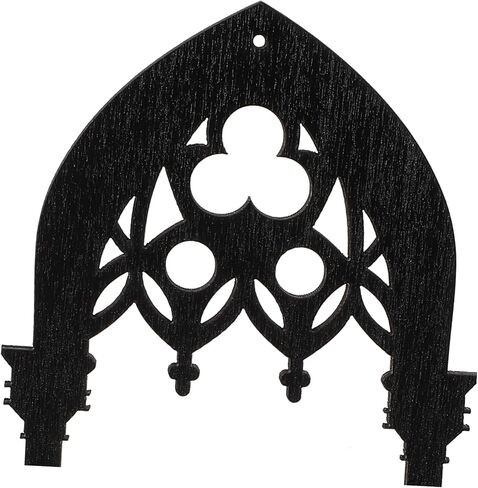 Zerodeko 1 Pair Wall Sconce Candle Holder Farmhouse Gothic Style Arch Wall Mount Candle Holder Stand Rustic Hanging Shelf Living Room Decoration for Farmhouse Bathroom Bedroom Vase L in Saudi Arabia