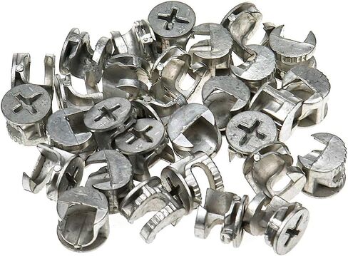 LC LICTOP 12 مم ضياء أثاث توصيل تركيبات قفل كام معدنية فضية اللون 30 قطعة in Kuwait