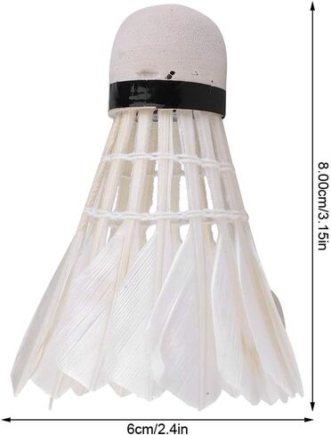 Badminton Balls, Durable Advanced Goose Feather Badminton Shuttlecock, Family for Practice Home Casual Playing in Saudi Arabia