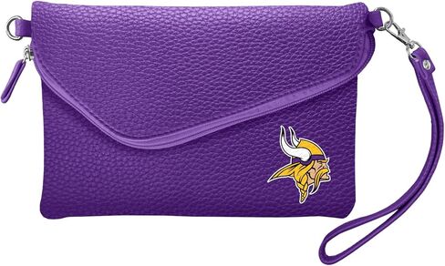 NFL Minnesota Vikings Pebble Fold Over Crossbody Wallet in Kuwait