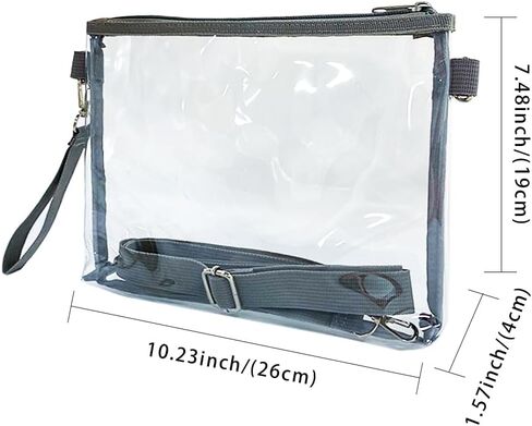 حقيبة ONEART Clear Purse PVC الشفافة تم اعتمادها مع حزام قابل للتعديل للمناسبات الرياضية والحفلات الموسيقية in Saudi Arabia