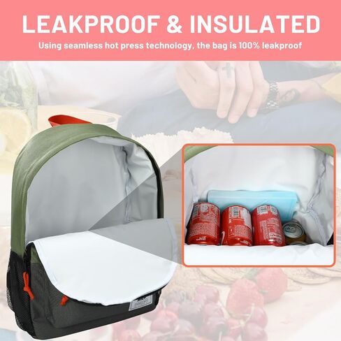 MIER Insulated Backpack Cooler Small Lunch Bookbag for Women Men in Kuwait