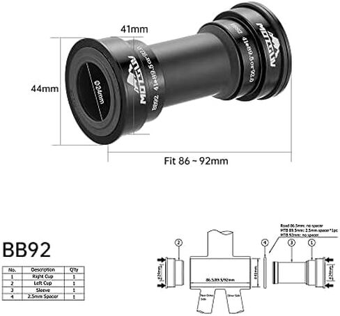 BB92 BB90 BB86 الصحافة صالح الأقواس السفلية ل Shimano الطريق دراجة هوائية جبلية أجزاء 24 مللي متر كرانسيت BB GXP 22 مللي متر Chainset in Saudi Arabia