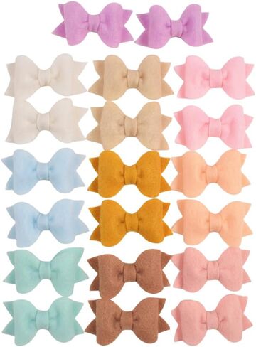 مشابك شعر من الصوف للفتيات الصغيرات والأطفال الصغار، مشابك شعر للأطفال مبطنة بالكامل ولا تنزلق للشعر الناعم، إكسسوارات شعر للأطفال، مشابك شعر للأطفال الصغار، 20 دبابيس شعر in Kuwait