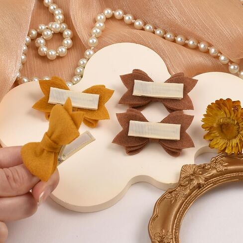 مشابك شعر من الصوف للفتيات الصغيرات والأطفال الصغار، مشابك شعر للأطفال مبطنة بالكامل ولا تنزلق للشعر الناعم، إكسسوارات شعر للأطفال، مشابك شعر للأطفال الصغار، 20 دبابيس شعر in Kuwait