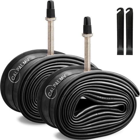 CALPALMY (2-Pack) Race 28" 700C Bike Tubes, 700 x 20-25c Road Bike Inner Tubes with 48mm Long Schrader Valve and Prseta Valve, Premium Butyl Rubber Inner Tube in Saudi Arabia