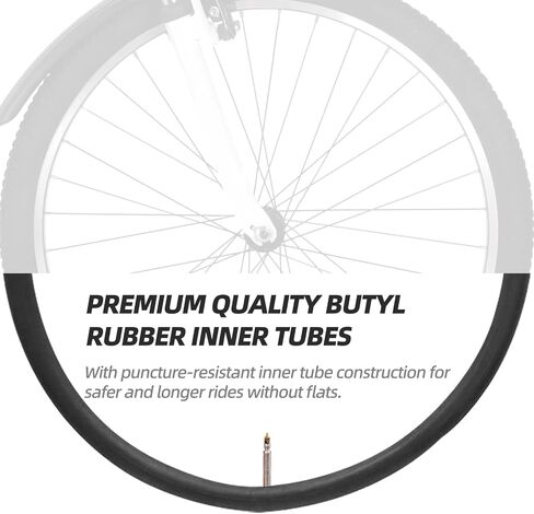 CALPALMY (2-Pack) Race 28" 700C Bike Tubes, 700 x 20-25c Road Bike Inner Tubes with 48mm Long Schrader Valve and Prseta Valve, Premium Butyl Rubber Inner Tube in Saudi Arabia