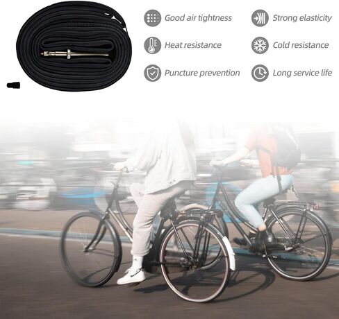 CALPALMY (2-Pack) Race 28" 700C Bike Tubes, 700 x 20-25c Road Bike Inner Tubes with 48mm Long Schrader Valve and Prseta Valve, Premium Butyl Rubber Inner Tube in Saudi Arabia