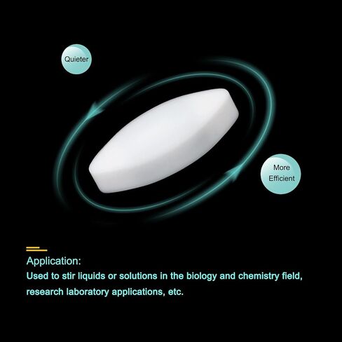 MECCANIXITY 1 Set Magnetic Stirrer Mixer Stir Bar Set, with 7 Sizes Olive Shape and Straight Retriever Coating Magnet for Laboratory, White in Saudi Arabia
