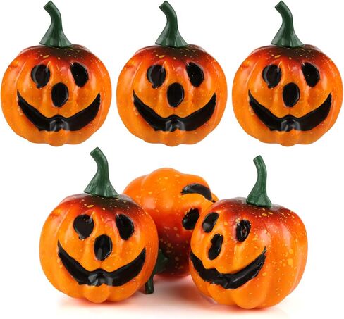 كيسوتو للهالوين من القرع الاصطناعي لتزيين المنزل في الهالوين - عبوة من 6 قطع in Kuwait