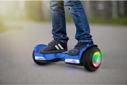 سكوتر فوييجر هوفر فلو هوفر بورد الكهربائي ذاتي التوازن مع عجلات ومصابيح أمامية مضيئة in Kuwait