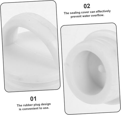 4Pcs mop bucket small outlet stopper small bucket plug stopper for bucket drain outlet stopper mopping bucket stopper small stoppers to rotate mop pool rubber drain plug white in Saudi Arabia