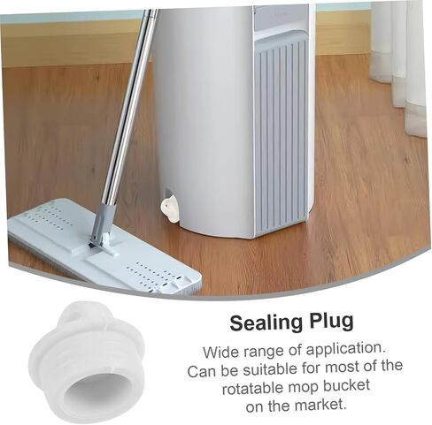4Pcs mop bucket small outlet stopper small bucket plug stopper for bucket drain outlet stopper mopping bucket stopper small stoppers to rotate mop pool rubber drain plug white in Saudi Arabia