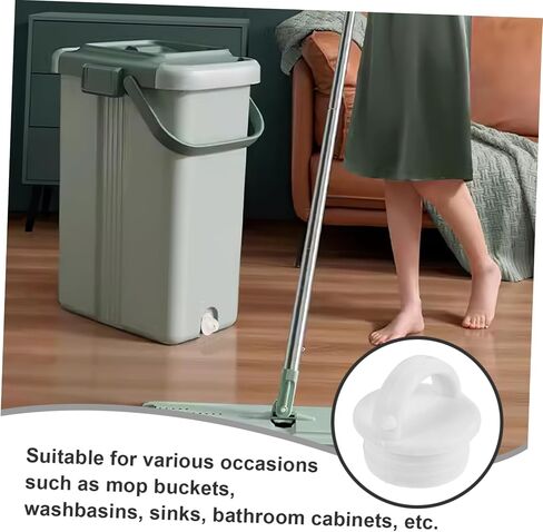 4Pcs mop bucket small outlet stopper small bucket plug stopper for bucket drain outlet stopper mopping bucket stopper small stoppers to rotate mop pool rubber drain plug white in Saudi Arabia