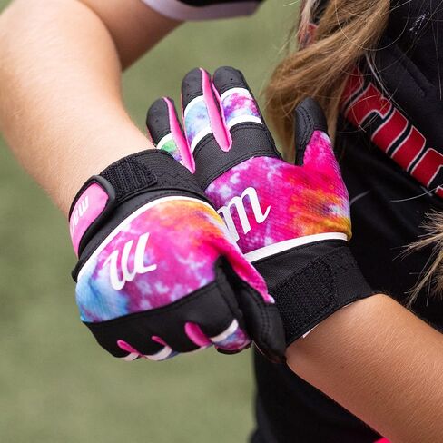 Marucci - Foxtrot T-Ball Batting Glove Black/Pink (MBGFXTR-BK/PK-YM/YL), Youth Medium/Youth Large in Saudi Arabia