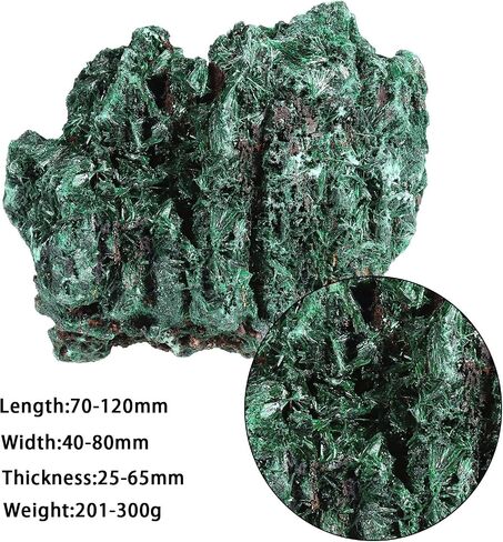 Irregular Natural Malachite Raw Crystal Stone Healing Crystal for Meditation and Home Decoration，0.44-0.66lb in Kuwait