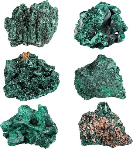 Irregular Natural Malachite Raw Crystal Stone Healing Crystal for Meditation and Home Decoration，0.44-0.66lb in Kuwait