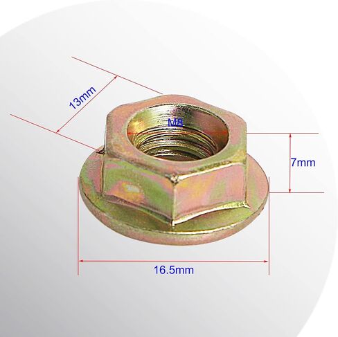 Aopin hex Flange nut Serrated Flange Hex Lock Nuts, Metric, Zinc Plated, M8, 20Pcs in Saudi Arabia