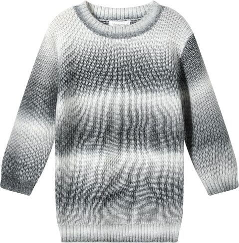 Girls Striped Sweater Dress Pullover Crewneck Gradient Cable Knit Sweaters for Girls Dresses in Saudi Arabia