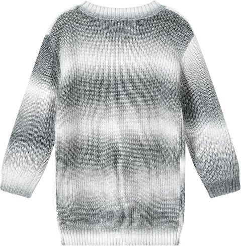 Girls Striped Sweater Dress Pullover Crewneck Gradient Cable Knit Sweaters for Girls Dresses in Saudi Arabia