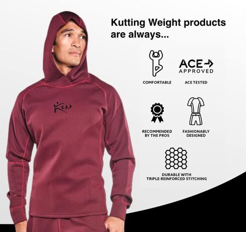 Kutting Weight Neoprene Sauna Hoodie for Weight Loss | Maximize Workouts with Heat Training Gear | Sauna Hoodie for Men & Women | Breathable, Heavy-Duty | MMA & Gym Training Gear, Red, 4X-Large in Saudi Arabia