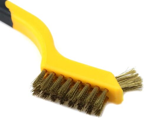 فرشاة سلكية من فرش نحاسية من T Tulead مقاس 17.78 سم، مجموعة من 3 قطع لتنظيف المناطق الضيقة، وإزالة الصدأ، ومنظف الشواية in Kuwait