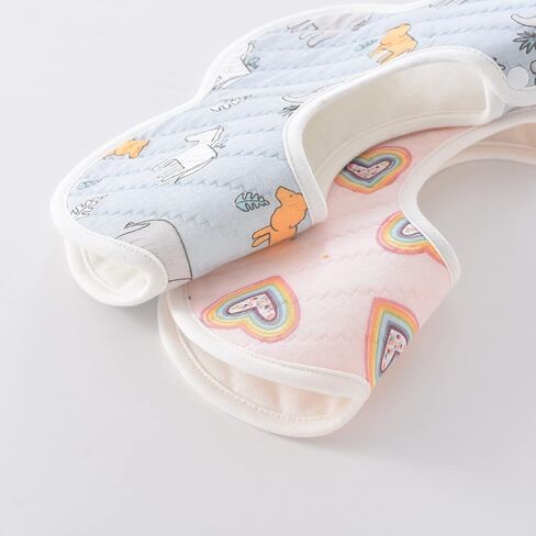Baby Bibs for Eating and Drooling 3 Pack 360 Rotate Baby Feeding Bibs for Boys and Girls Soft Organic Cotton in Kuwait