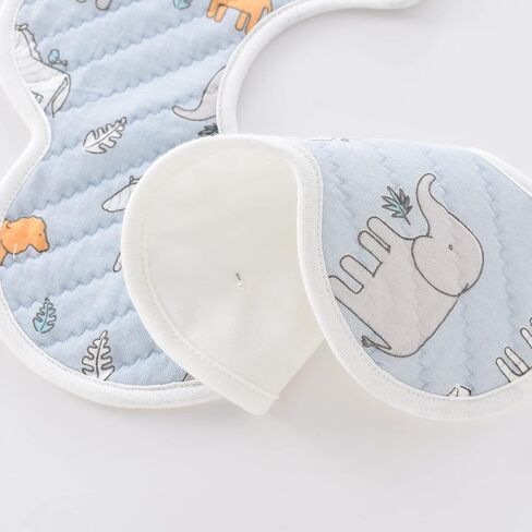Baby Bibs for Eating and Drooling 3 Pack 360 Rotate Baby Feeding Bibs for Boys and Girls Soft Organic Cotton in Kuwait
