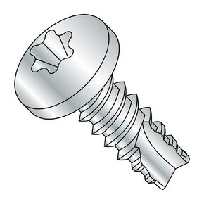 Small Parts 06105TP Steel Thread Cutting Screw, Zinc Plated Finish, Pan Head, Star Drive, Type 25, #6-20 Thread Size, 5/8" Length (Pack of 100)