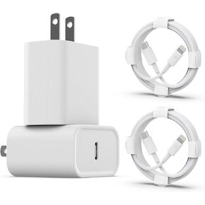 شاحن سريع iPhone 14 13 12 11 [معتمد من MFi]، 2 حزمة شاحن حائط سريع PD USB C مع كابل USB C إلى Lightning بطول 6أقدام متوافق مع iPhone 14/13/12/11 Pro/Pro Max/XS Max/XS/XR/ X/SE/8 والمزيد