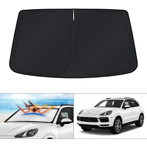 KUST Windshield Sun Shade for 2014-2024 Porsche Macan Accessories Sunshade Window Sun Visor Protector Foldable Blocks UV Rays Keep Your Car Cooler