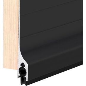Door Metal Draft Stopper 36 inches Aluminum Mouse Blocker with Rubber Sweep Seal for Stop Under Doors Drafty Cover 2-3/8 inch Gap, 3-3/8"x36" Black