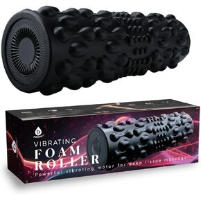 PURSONIC Vibrating Foam Roller – Deep Tissue Massage for Muscle Recovery – 5 Intensity Levels, USB Rechargeable, Durable & Lightweight Design