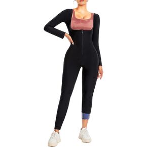 Sauna Suit for Women Full Body Waist Trainer for Weight Loss Sauna Jumpsuit Workout Sweat Suit