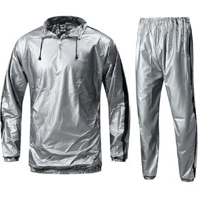 MulYeeh Sauna Suit Sweat Suit Gym Fitness Workout Anti-Rip Lightweight Upgrade Materials Plus Size Suit for Men Women