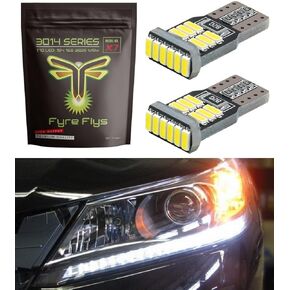 مصابيح LED الأمامية DRL قطاع لمبات 2013-2015 هوندا أكورد السوبر مشرق 6000K الأبيض Canbus خالية من الأخطاء 3014 سلسلة