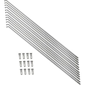 yukata bicycle spokes bicycle spokes 260mm/10.2inch 14G MTB Spoke Stainless Steel Spokes Nipple Mountain Bike spokes -12PCS
