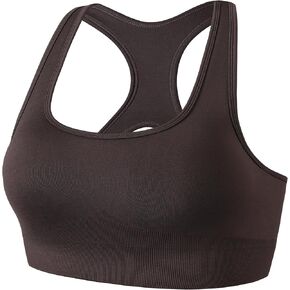 TomTiger Sports Bras for Women High Impact Racerback Removable Padded Seamless Yoga Workout Activewear Bra