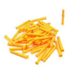 Xiayztan 50 Pcs PP Drywall Anchors Plastic Expansion Bolt Tube for Wall Installation Projects M10x80mm Anchor for M5-M6 Screw